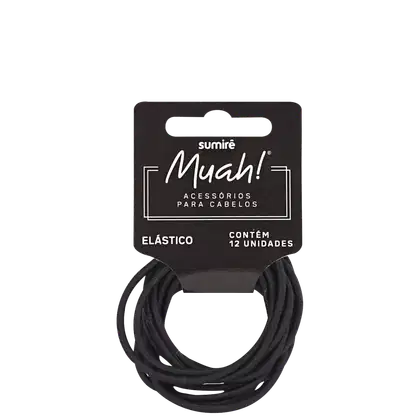 Imagem do produto Muah! Sem Metal Preto - Elástico de Cabelo (6 unidades)