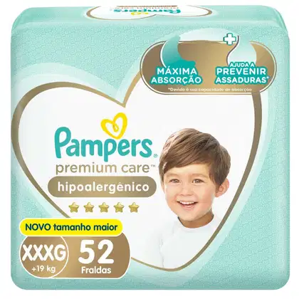 Imagem do produto Fralda Pampers Premium Care XXXG com 52un