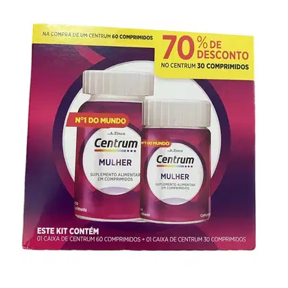 Imagem do produto Kit Centrum Mulher Multivitamínico 60 + 30 Comprimidos