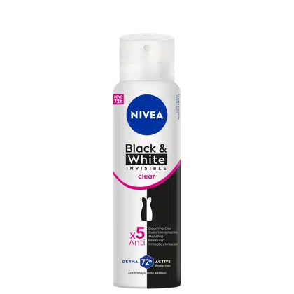 Imagem do produto NIVEA Invisible Black & White Clear - Desodorante Antitranspirante Aerossol 150ml