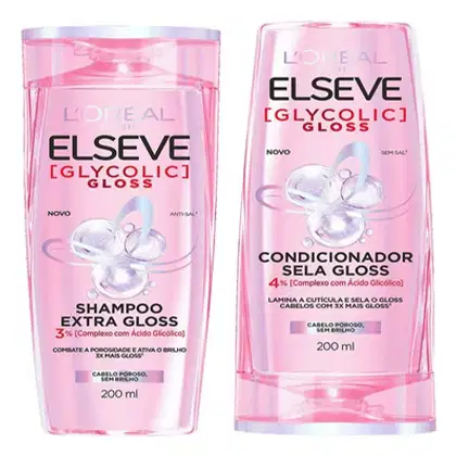 Imagem do produto Kit Elseve Glycolic Gloss Shampoo + Condicionador 200 Ml