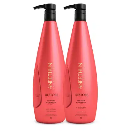 Imagem do produto KIT RESTORE SHAMPOO + MASCARA LITRO PROFISSIONAL - ANEETHUN