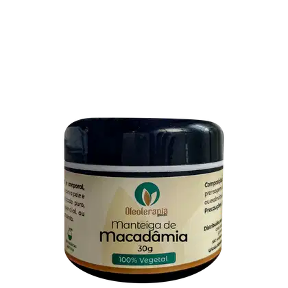 A imagem mostra a Manteiga de Macadâmia da marca Oleoterapia Brasil