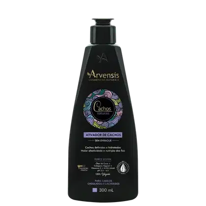 Ativador de cachos Cachos Naturais Ondulados e Cacheados de Arvensis. Volumetria 300ml