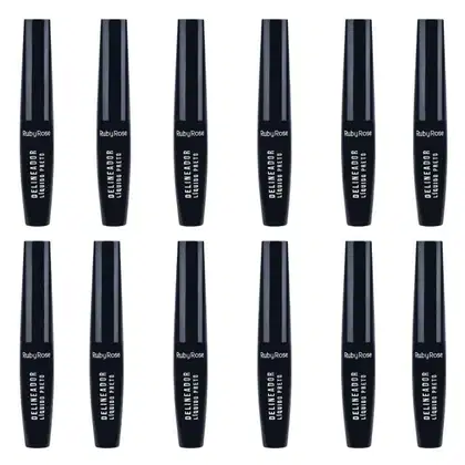 Imagem do produto Kit Ruby Rose Delineador Líquido Preto 5,8ml Hb-8406 1 C/12
