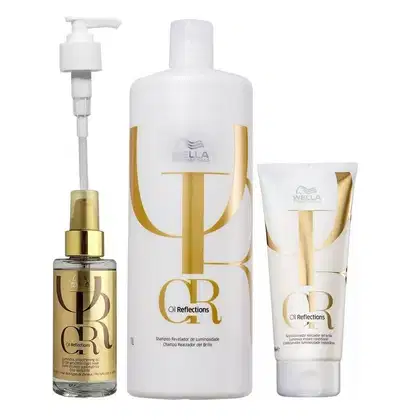 Imagem do produto Kit Wella Professionals Oil Reflections Luminous Triplo Tratamento Salon (4 Produtos)