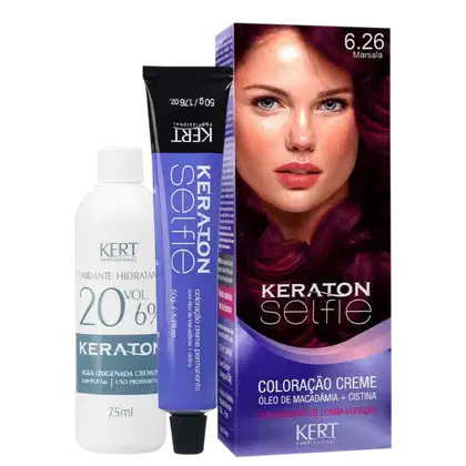 Imagem do produto Kit Keraton Selfie 6.26 Marsala + Oxigenada (2 Produtos)