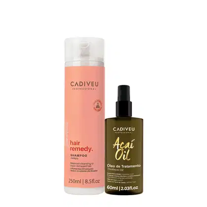 Imagem do produto Kit Cadiveu Essentials Hair Remedy Shampoo e Açaí Oil 60 (2 produtos)