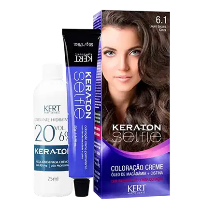 Imagem do produto Kit Keraton Selfie 6.1 Louro Escuro Cinza + Oxigenada (2 Produtos)