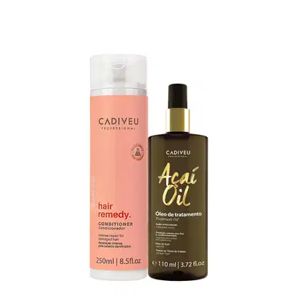 Imagem do produto Kit Cadiveu Essentials Hair Remedy Condicionador e Açaí Oil 110 (2 produtos)