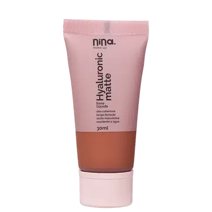 Base Líquida  Nina Makeup Hyaluronic Matte de 30ml