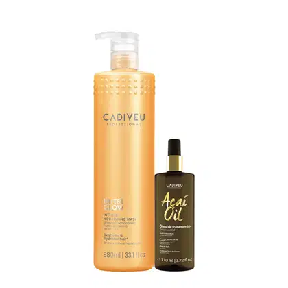 Imagem do produto Kit Cadiveu Professional Nutri Glow Máscara G e Açaí Oil 110 (2 produtos)