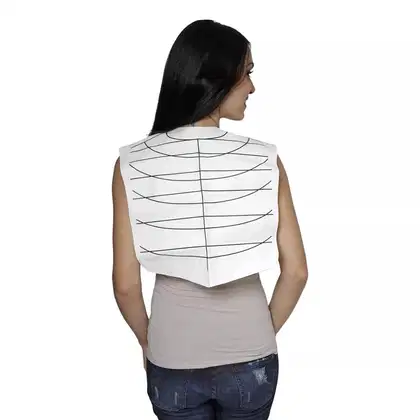 Imagem do produto Capa Geométrica Grande Para Corte De Cabelos 2 Tipos Branca