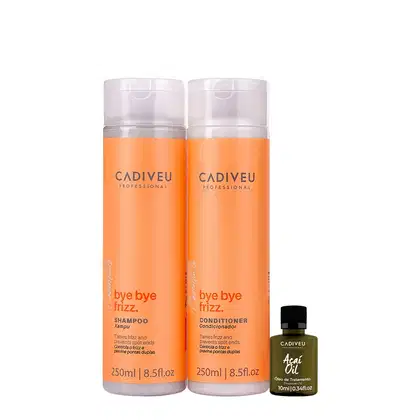 Imagem do produto Kit Cadiveu Professional Bye Bye Frizz Shampoo Condicionador e Açaí Oil (3 produtos)