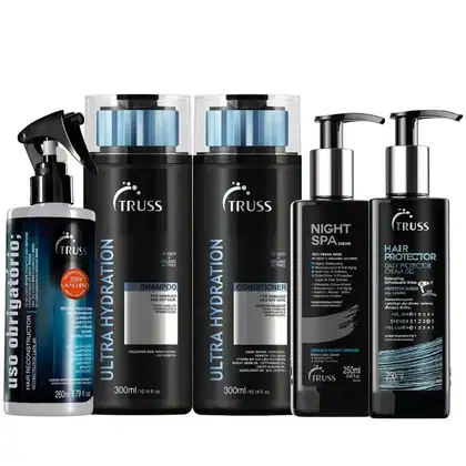 Imagem do produto Kit TRUSS Ultra Hydration + Hair Protector + Night Spa  + Uso Obrigatório (5 Produtos)