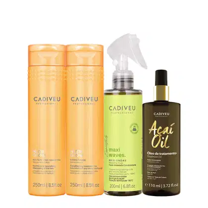 Imagem do produto Kit Cadiveu Professional Nutri Glow Shampoo Condicionador Maxi Ondas e Açaí Oil 110 (4 produtos)