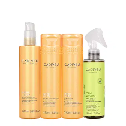 Imagem do produto Kit Cadiveu Professional Nutri Glow Shampoo Condicionador Maxi Ondas e  Booster Pré Shampoo (4 produtos)