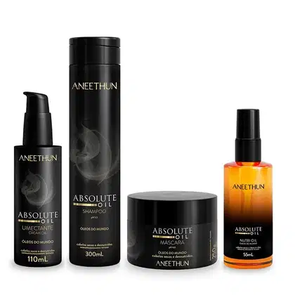 Imagem do produto Kit Aneethun Absolute Oil - Shampoo 300ml + Máscara 250g + Umectante 110ml + Óleo 55ml