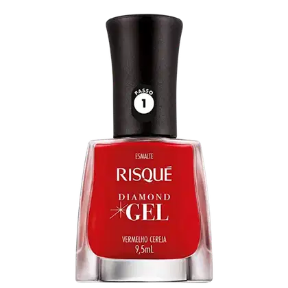 Imagem do produto Risqué Diamond Gel Vermelho Cereja - Esmalte Cremoso 9,5ml