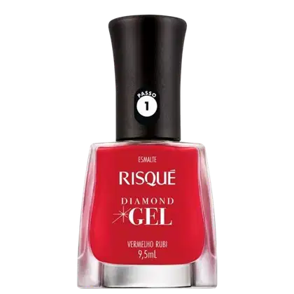Imagem do produto Risqué Diamond Gel Vermelho Rubi - Esmalte Cremoso 9,5ml