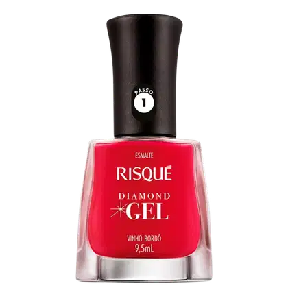 Imagem do produto Risqué Diamond Gel Vinho Bordô - Esmalte Cremoso 9,5ml