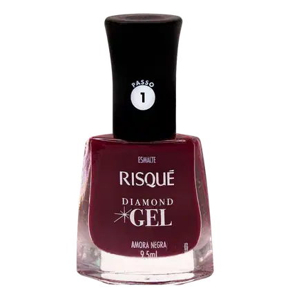 Imagem do produto Risqué Diamond Gel Amora Negra - Esmalte Cremoso 9,5ml