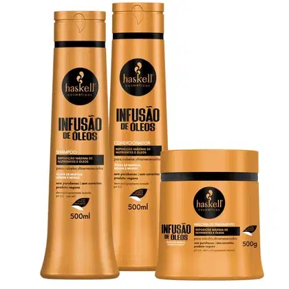 Imagem do produto Kit Infusão de Óleos Haskell Shampoo + Cond. + Máscara 500ml