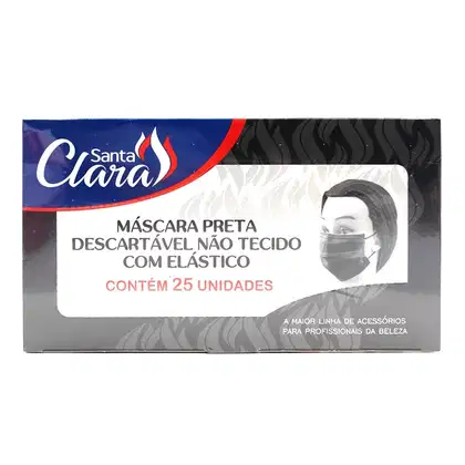 Imagem do produto Santa Clara Máscara Preta - Máscara Descartável (25 Unidades)