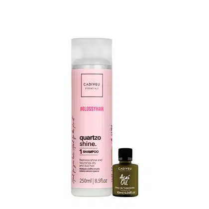 Imagem do produto Kit Cadiveu Professional Essentials Quartzo Shine Shampoo e Açaí Oil (2 produtos)