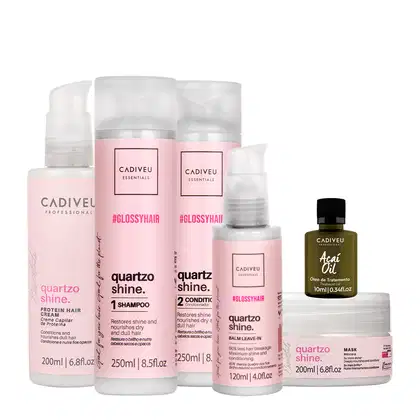 Imagem do produto Kit Cadiveu Professional Quartzo Shine Shampoo Condicionador Máscara Pré-Shampoo Leave-in e Açaí Oil (6 produtos)