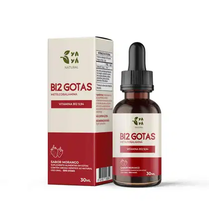Imagem do produto Yayá Natural B12 Gotas Sabor Morango - Suplemento Vitamínico 30ml