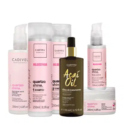 Imagem do produto Kit Cadiveu Professional Quartzo Shine Shampoo Condicionador Máscara Pré-Shampoo Leave-in e Açaí Oil 110 (6 produtos)