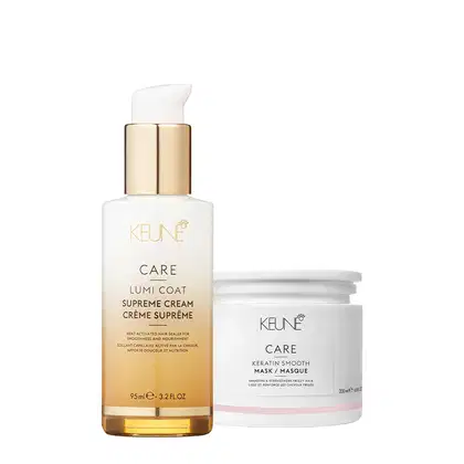 Imagem do produto Kit Keune Care Keratin Smooth Máscara e Lumi Coat Supreme Cream Finalizador (2 produtos)