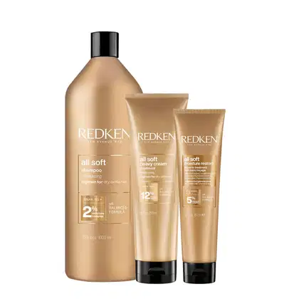 Imagem do produto Kit Redken All Soft Shampoo + Máscara e Leave-in (3 produtos)