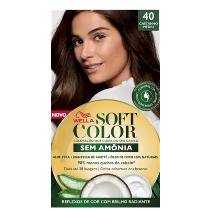 Imagem do produto Kit Soft Color 40 Castanho Médio - Tonalizante 