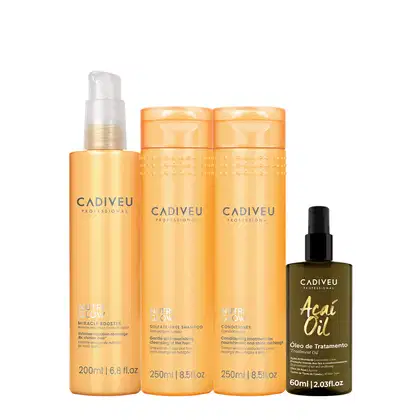 Imagem do produto Kit Cadiveu Professional Nutri Glow Shampoo Condicionador Pré-Shampoo  e Açaí Oil 60 (4 produtos)