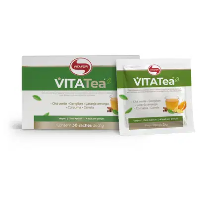 Imagem do produto Vitatea Chá Solúvel de Laranja Amarga e Chá verde 30 sachês 2g Vitafor