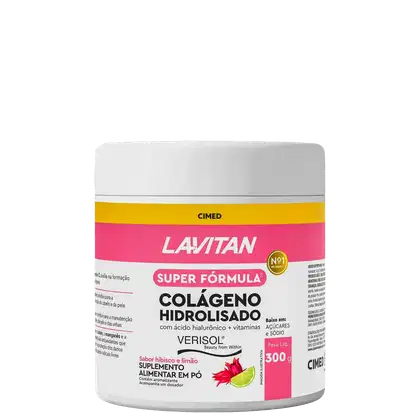 Suplemento Alimentar em Pó Cimed Lavitan Colágeno Hidrolisado Com Ácido Hialurônico + Vitaminas 300g