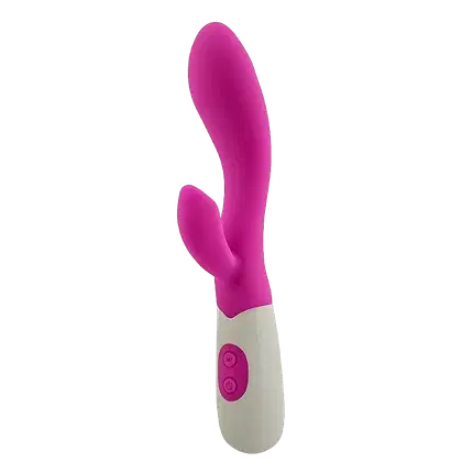 Vibrador rosa de formato ergonômico com controles e botões de acionamento. Produto de beleza da marca Sexy Import com design moderno e compacto.