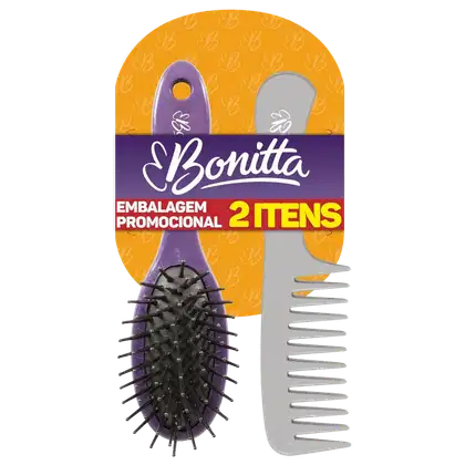 Imagem do produto Kit Bonitta Escova + Pente Médio (2 Produtos)