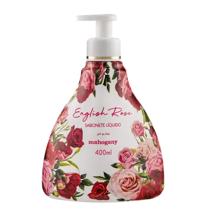 Sabonete Líquido Corporal Mahogany English Rose, 400ml.