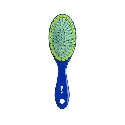 Escova de Cabelo Desembaraçante Oval Midi Colors, da marca Ricca.