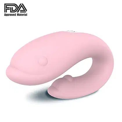 Imagem do produto Vibrador de Casal Recarregável Golfinho Winter - Rosa