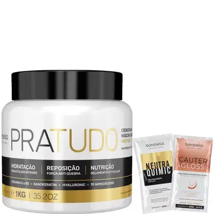 Imagem do produto Kit Borabella PraTudo + Cauter Gloss e Neutra Sachês (3 Produtos)