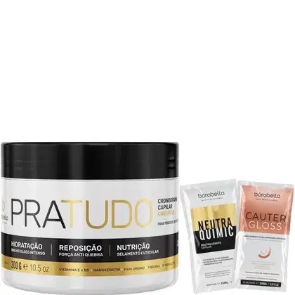 Imagem do produto Kit Borabella PraTudo Mini + Cauter Gloss e Neutra Sachês (3 Produtos)