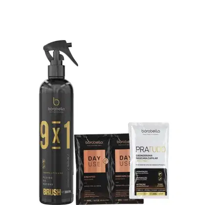 Imagem do produto Kit Borabella 9x1 Brush + Sachês PraTudo DayUse (4 Produtos)