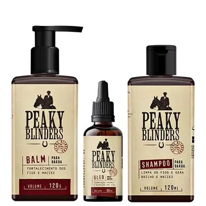Imagem do produto KIT SHAMPOO BALM  E ÓLEO PARA BARBA DON ALCIDES PEAKY BLINDERS