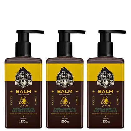 Imagem do produto 3X BALM HIDRATANTE PARA BARBA 120G LEMON BONE DON ALCIDES