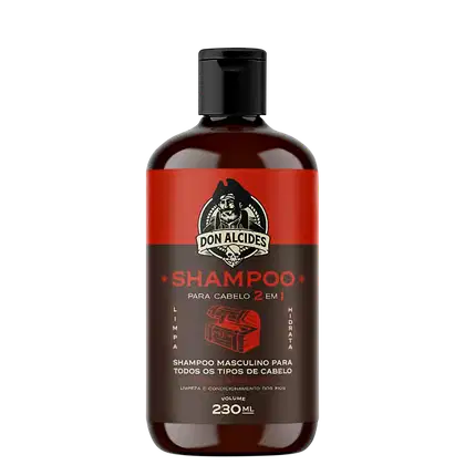 Imagem do produto SHAMPOO 2 EM 1 230ML BARBA NEGRA DON ALCIDES