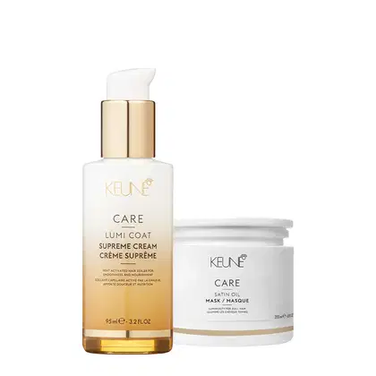 Kit Keune Care Satin Oil Lumi Coat Duo Care, 2 produtos.